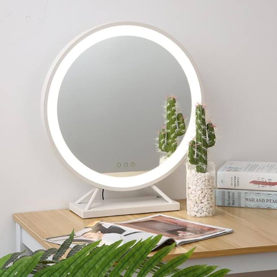 ドreneサー 化妆台 テーブル 镜台 raito付き 3色LED 女优ミラー ドreneサー 化妆台 テーブル 镜台 raito付き 3色LED 女优ミラー